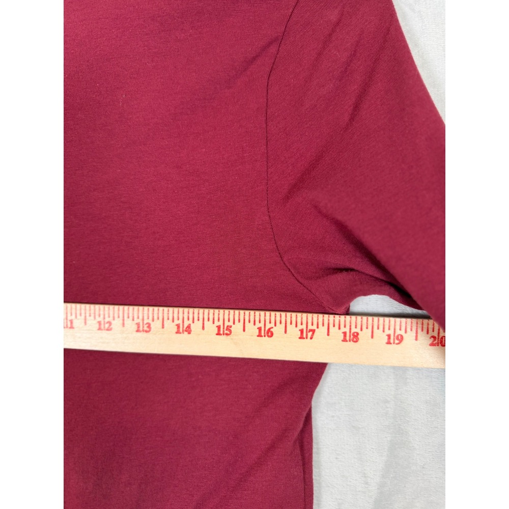 Maeve Anthropologie Long Sleeve Top Womens Large Maroon Pink Crew Neck Pullover - Picture 4 of 9